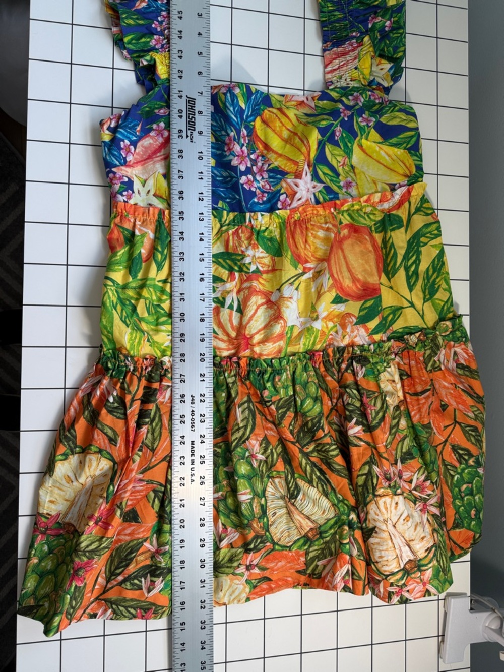 FARM Rio Caipirinha Mini Dress Multicolor Tropical Fruit Print - Picture 9 of 9